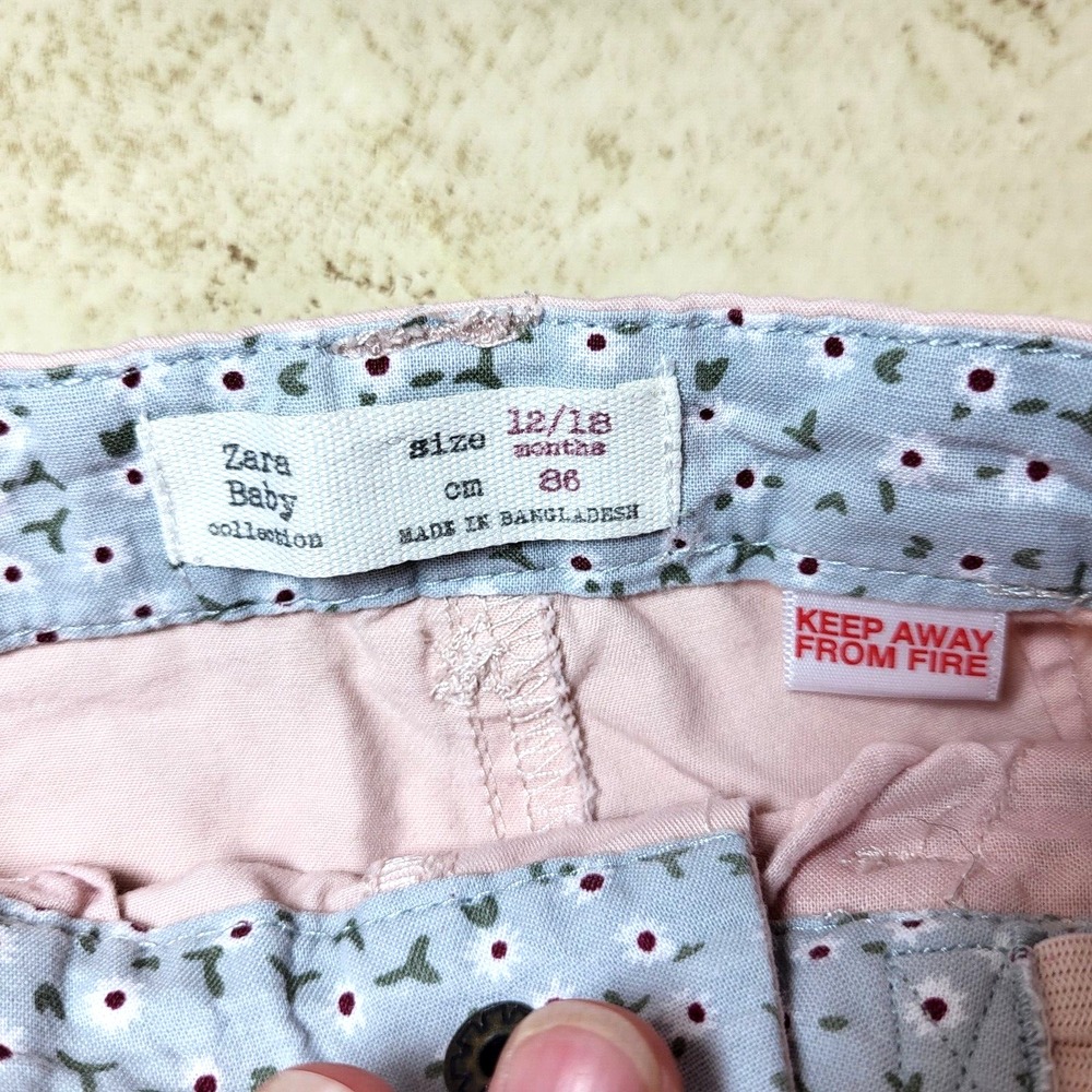 Zara Baby Collection Bunny Long Sleeve TShirt Dusty Pink Pleated Pant Set 12-18M - Picture 12 of 16